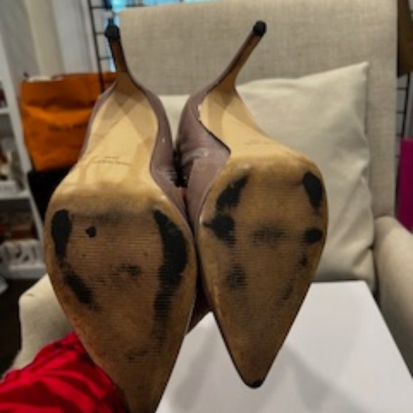 Used Pink Mauve Patent Nine West Women's Jody3 Ankle Bootie - Picture 7 of 16